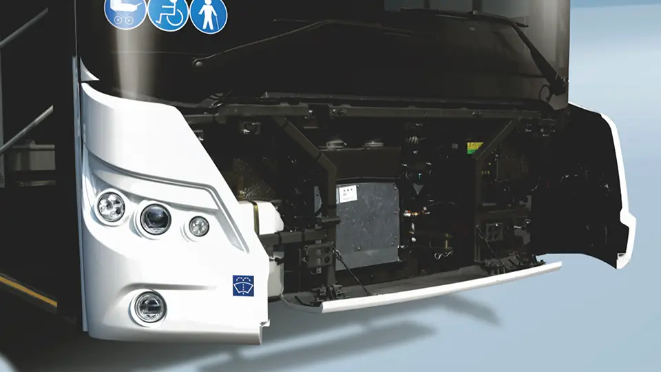 Turnable front panel