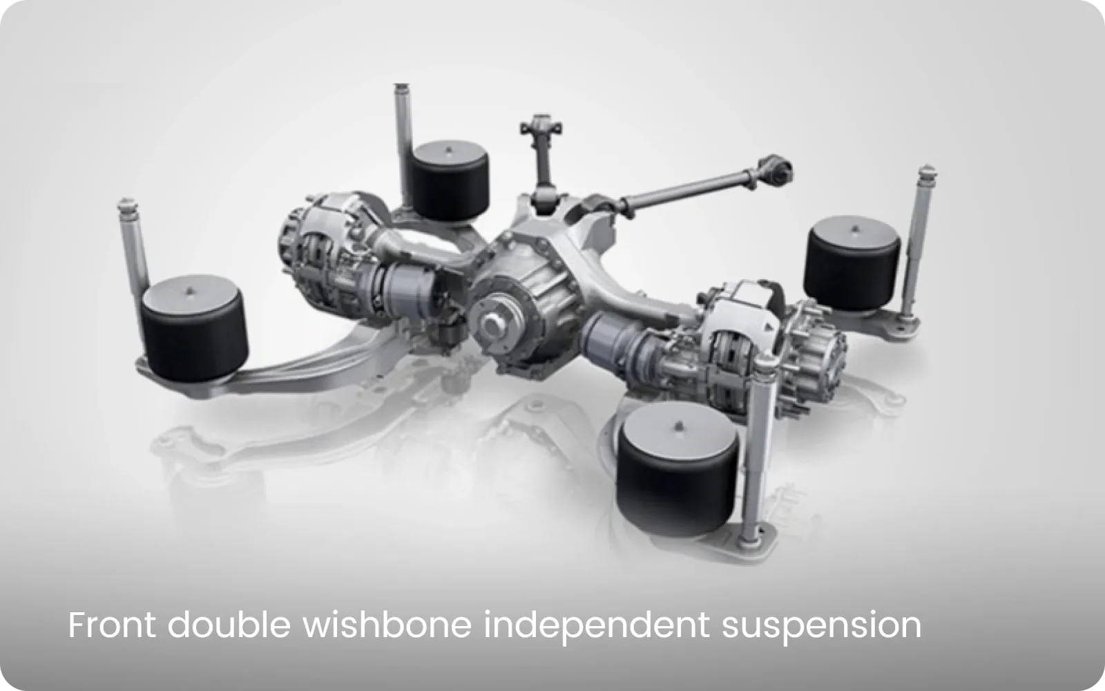 Front double wishbone independent suspension